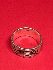 Sterling Silver Greek Key Design Band Ring, Size 6.25, Pre-Owned