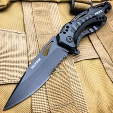 8" TAC-FORCE Spring Open Assisted TACTICAL POLICE Folding Blade Pocket Knife NEW