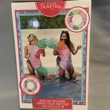 Pool Tube Packed Party Palm Luxe Inflatable Confetti Filled 37.4" x 8.27" New
