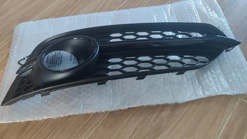 Black Front Fog Grill Grille Light Cover Trim 2pcs For Audi D4PA A8 S8 2015-2017 - Picture 6 of 10