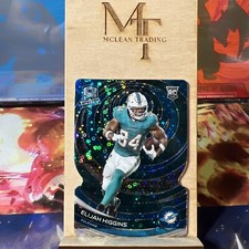 2023 Panini Elijah Higgins RC No. 196 Blue Neon Die-Cut 37/50 Dolphins