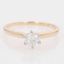 .42ct Round Cut Diamond Solitaire Engagement Ring 14k Yellow Gold Size 6.5