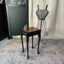 Occasional Table with Resin Top Resin Table Painted Black Vintage Wine Table