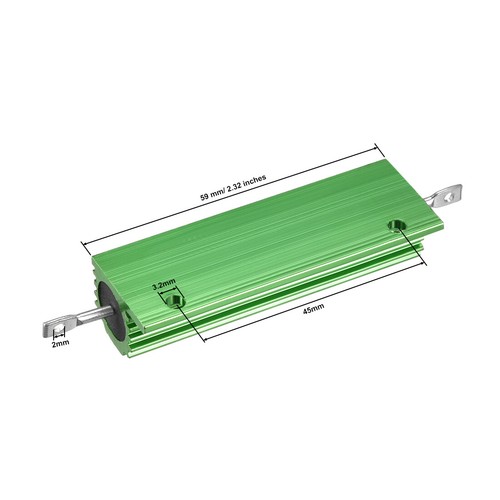 Aluminum Case Resistor 100W 0.2Ohm Wirewound Green for LED Replacement