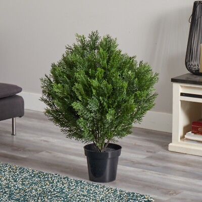 Nearly Natural 3ft Artificial Cedar Spiral Topiary Tree - Indoor/Outdoor Decor