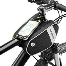 ROCKBROS Fahrrad Rahmentasche mit 360° Drehbare Handytalterung 4,7 - 6,5 Zoll