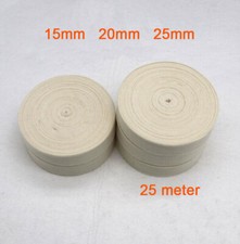15mm 20mm 25mm Electrician Cotton Cloth Tape Winding Band White Yarn Tie 25Meter