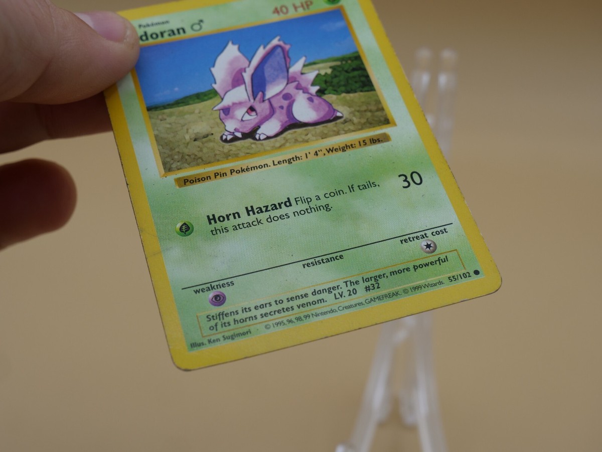 Nidoran Base Set Shadowless LV.20 #32 1st Edition Pokemon 55/102