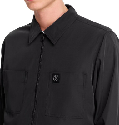 Hugo Boss Men's HUGO Evalom Full Zip Pocket Shirt Jacket Acrylic