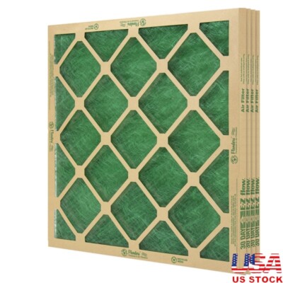 MERV 1 Air Filter 16x20x1 In 4 Pack Furnace Glass Effective Energy Efficiency