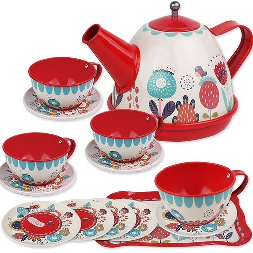 Kids 30 pcs Tea Party Set Pretend Kitchen Accessories Cup Cakes Muffins Toy - Picture 7 of 11