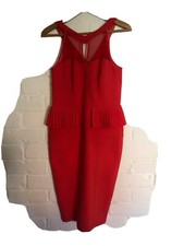 Coral pink peplum dress vintage