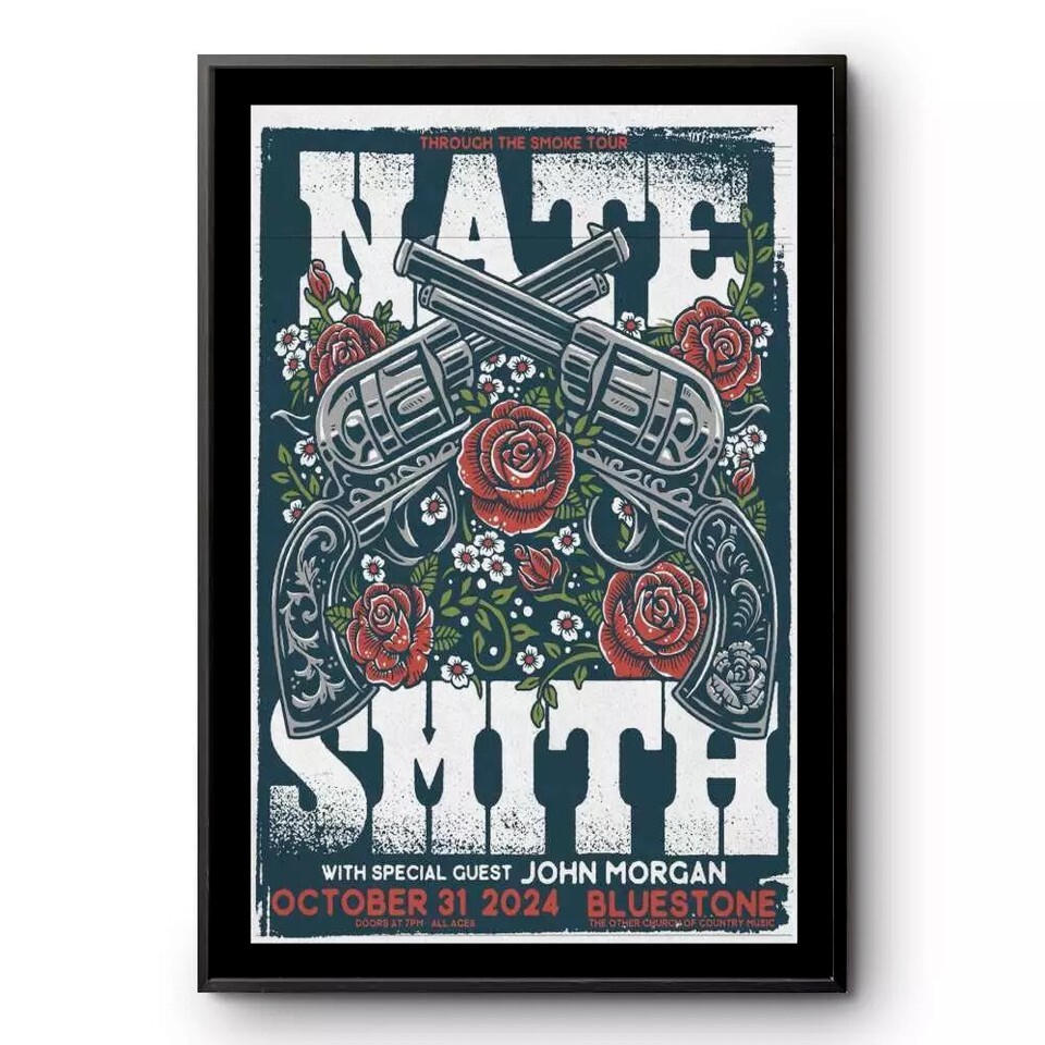 Nate Smith Through The Smoke Tour 2024 2025 Columbus, OH Poster