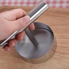 1pc Burger Press Round Stainless Steel Burger Smasher Heavy Duty BBQ Patty Maker