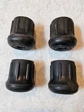 (4pcs) 1-1/4" Heavy-Duty Black Rubber Tips for Crutches Chairs Canes MADE IN USA