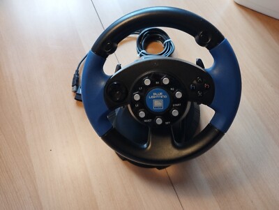 Speedlink 4 in 1 Blue Lighting Arcade Racer Lenkrad Racing Wheel PS2 XBOX GC USB