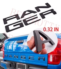 0.3in Raised Tailgate Insert Letters fits 2019-2023 Ford Ranger (Matte Black)