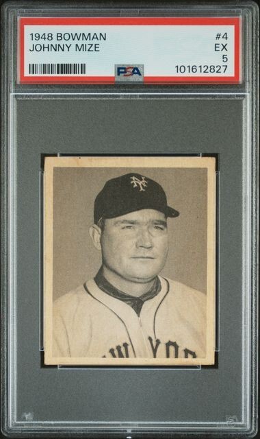 1948 Bowman #4 Johnny Mize PSA 5 EX