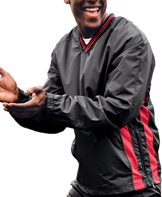 Mens Wind Shirt Windbreaker Jacket Lined V-Neck Pockets Mens Wind Shirt Windbreaker Jacket Lined V-Neck Pockets