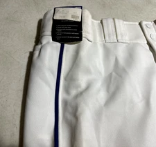 Mizuno Short Baseball Pants White Royal Blue Piped Adult Size Large New Tags!