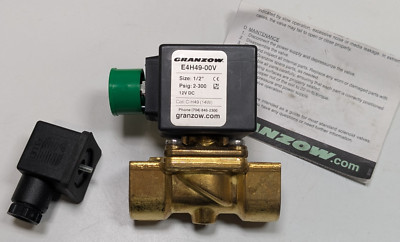 Granzow E4H49-00V 2-Way Normally Closed 1/2'' 12V Solenoid Valve  New Without Box