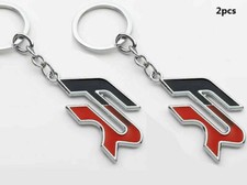 FR Seat Schlüsselanhänger FR Metall Logo Schriftzug rot schwarz Emblem Neu.