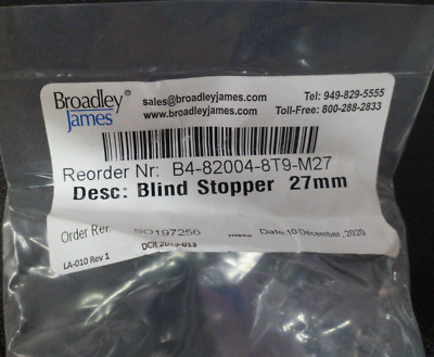 Broadley James B4-82004-8t9-m27 Blind stopper 27mm