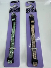 Petmate Fashion Adjustable Dog Collar Small 8-14” Set Of 2 Brand New