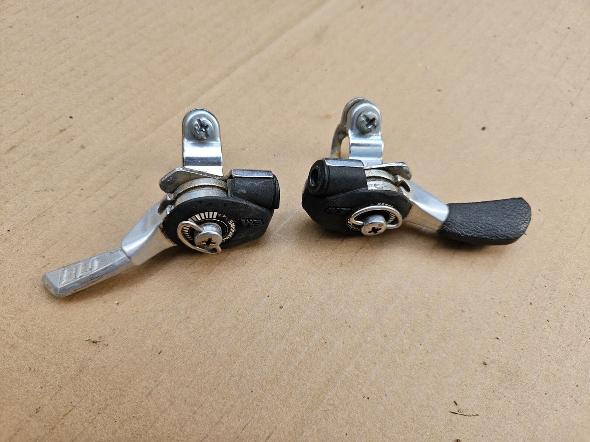 Vintage Shimano EM Ratcheting Thumb Shifters SL-MT50 3x6 6 Speed