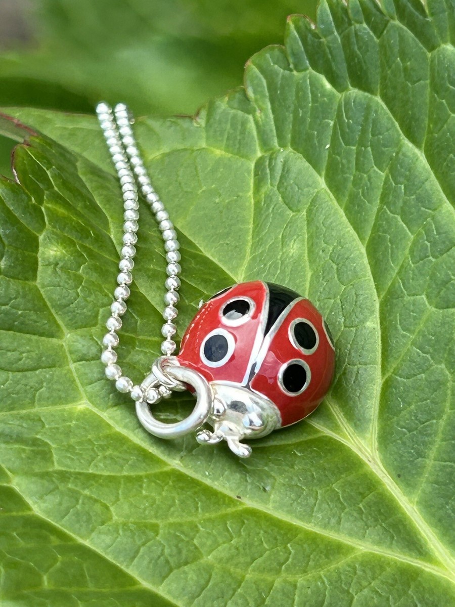 TIFFANY&CO☆LADY BUGコンビネックレス未使用新品全付属有り Tiffany & Co Silver Red Enamel Ladybug Luck Love Pendant Beaded