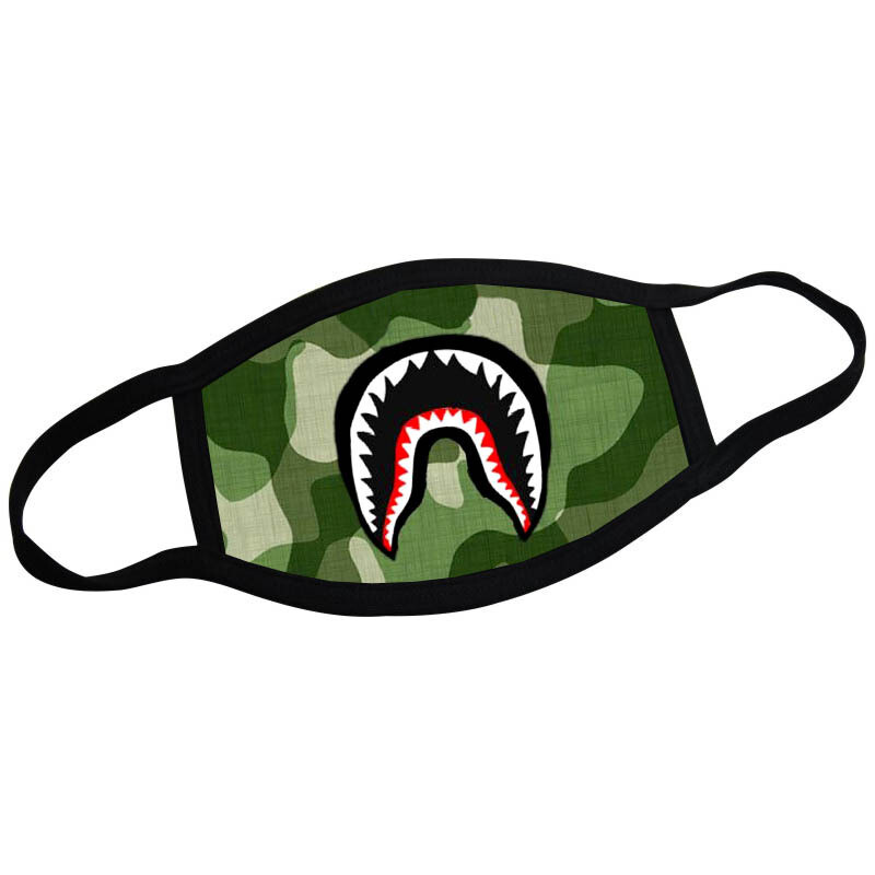 Shark Mouth Fashion Cotton Masks BAPE Face Mask Half Face Shark Mouth Fashion Cotton Masks BAPE Face Mask Half Face