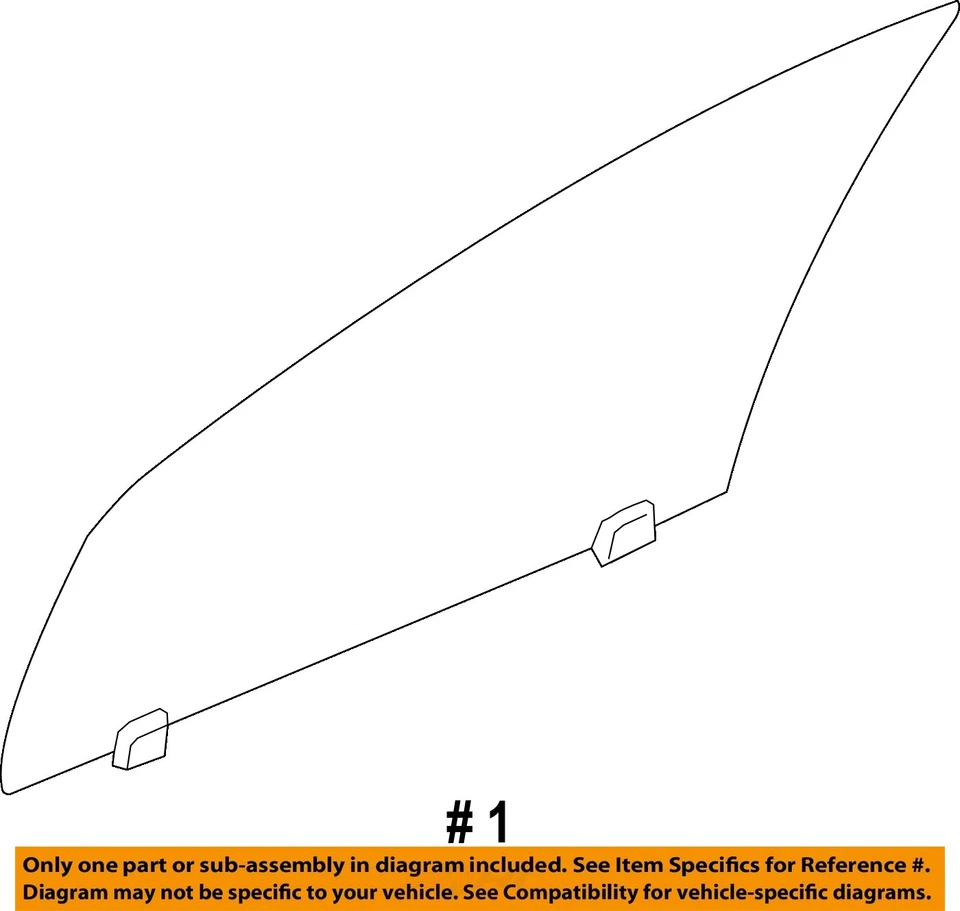 Vidrio de puerta delantera del lado del conductor OEM 2007 2008 2009 2010 2011 2012 Dodge Caliber Foto 4 de 4