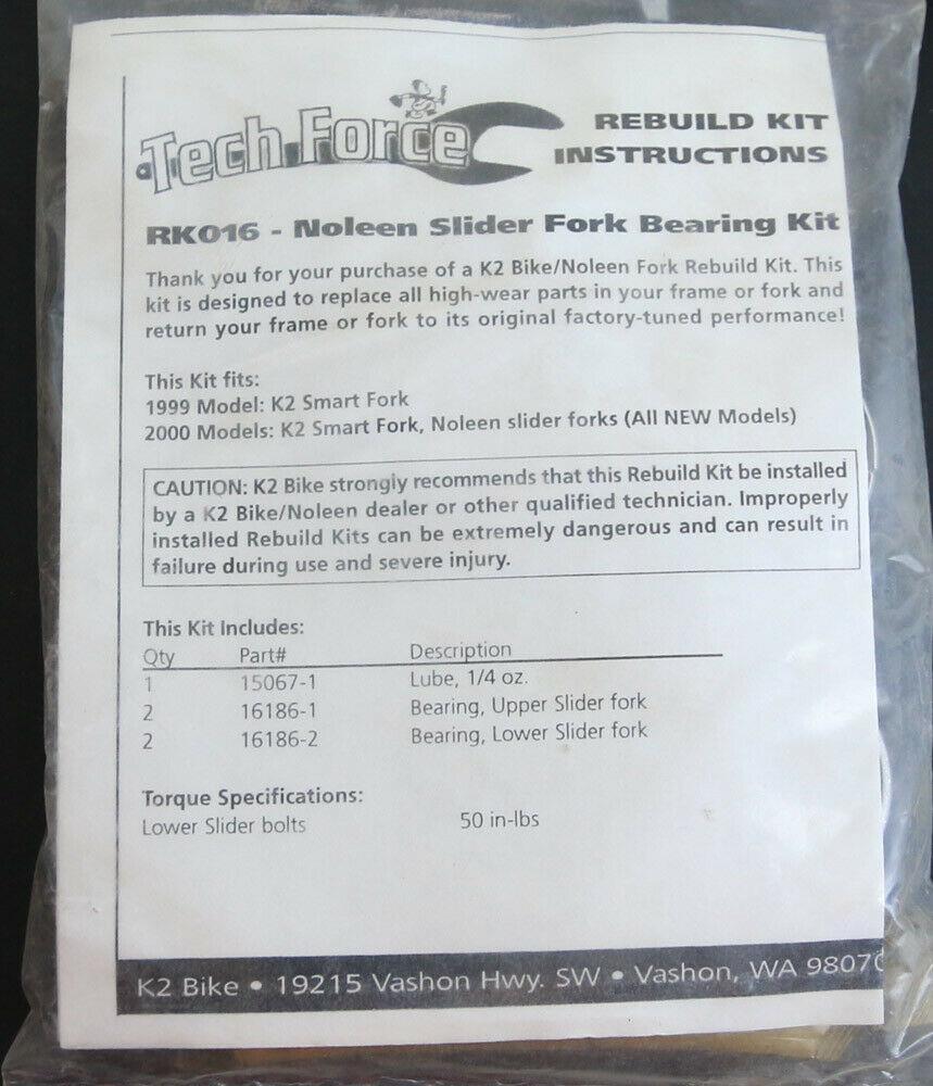 K2 NOLEEN Pro-Flex RK016 Slider Bearing Rebuild Kit