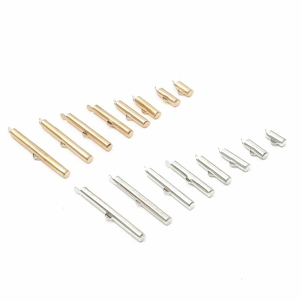 Crimp End Beads 10-40mm Slide On Clasp Tubes Jewelry Making Findings 30/40/50pcs - Imagem 3 de 4