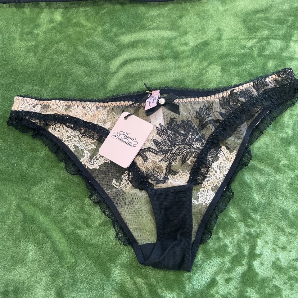 Calzoncillo Agent Provocateur DALIAH L/4 NUEVO CON ETIQUETAS negro original $115 ¡TALLA RARA! [D2] Foto 3 de 4