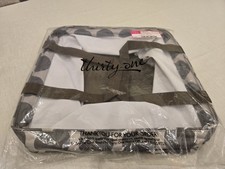 Thirty-One Square Utility Tote, 074A Grey Mod Dot New Item  3191074A0000