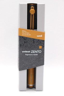 Mitsubishi Uni-ball ZENTO 0.5mm Signature Model Stone Brass Limited Japan Orange