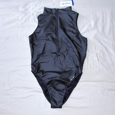 Badeanzug Leohex highneck schwarz Reißversch...