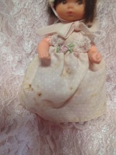 Mattel Rosebud Baby Doll Vintage 1976 Collectible 5" Taiwan Jointed dress & bonn