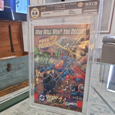 #ad DC Versus Marvel Comics #1 Consumer Preview 1995 DC Comics Signed Stan Lee AU $999.00