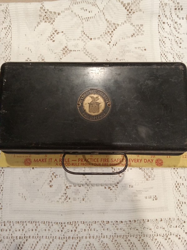 Vintage Collectible Money Box Textile National Bank Philadelphia No Key Opens