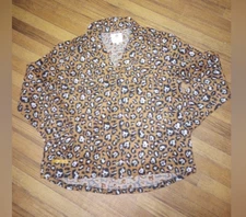 Simply Southern Thick Shacket Oversized Large Women's Leopard Outerwear Casual