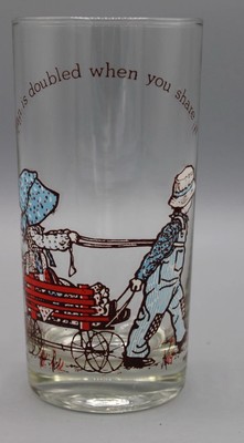 1972 Vintage American Greetings Holly Hobbie Fun Is Doubled Share Drinking Glass