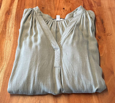 QS by s.Oliver - Damen Oberteil Bluse Shirt - olivgrün - Größe 54