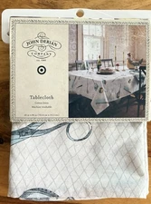 John Derian Company Cotton/Linen Tablecloth 60 x 84 Kitchen Tool Design New