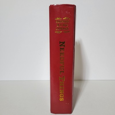 NEEDFUL THINGS Stephen King Library Edition 1991 Red Faux Leather Bound HC