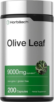 Olive Leaf Extract Capsules 9000mg | 200 Count | Super Strength | by Horbaach