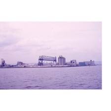 Duluth-Superior Harbor 1965 Aerial Lift Bridge Industrial Port Kodachrome Slide