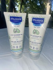 2 Mustela Baby 2 in 1 Cleansing Gel Hair Body with Avocado 6.76 fl oz