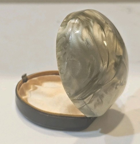 Vintage Trinket Jewelry Box Trinket Box Celluloid Hinged Shell - Marked - Afbeelding 1 van 9